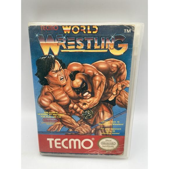 Tecmo World Wrestling (Nintendo Entertainment System, 1990) With Case - Picture 1 of 9